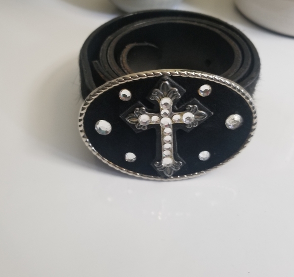 Michelle Monroe Western Cowhide Belt Sz 34 - Picture 1 of 9